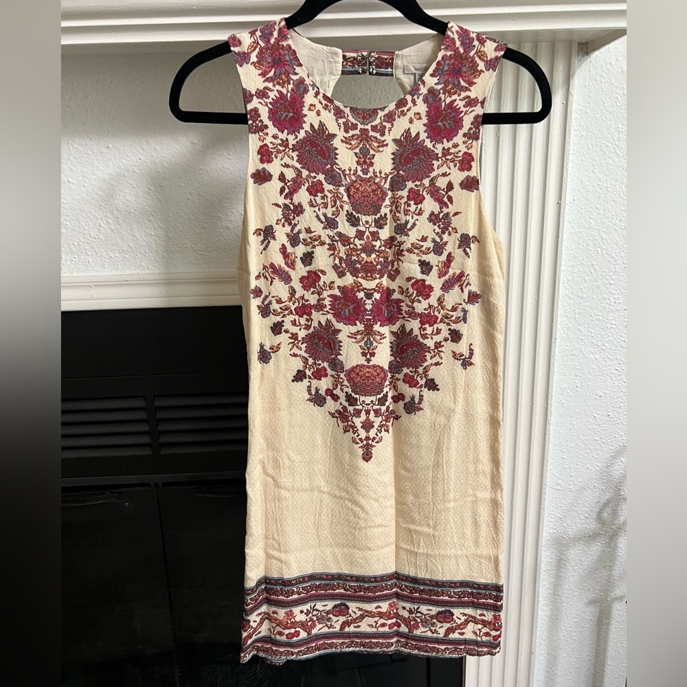 Floral Embroidered Cream Dress